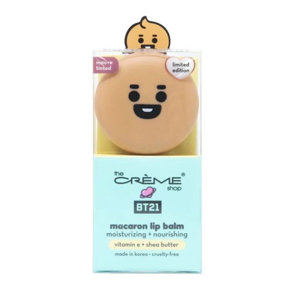 NEW SHOOKY Macaron Lip Balm Brown Sugar Milk Tea (Mauve Tinted)‎ Creme Shop BT21